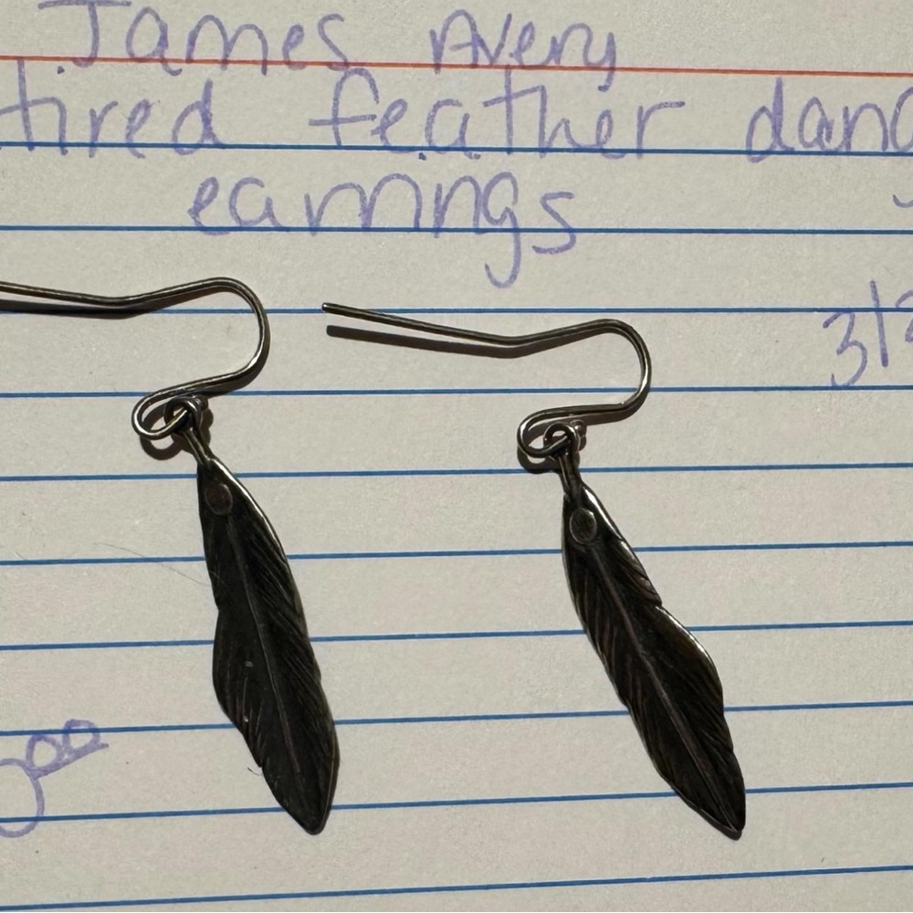 James Avery Silver Feather Earrings